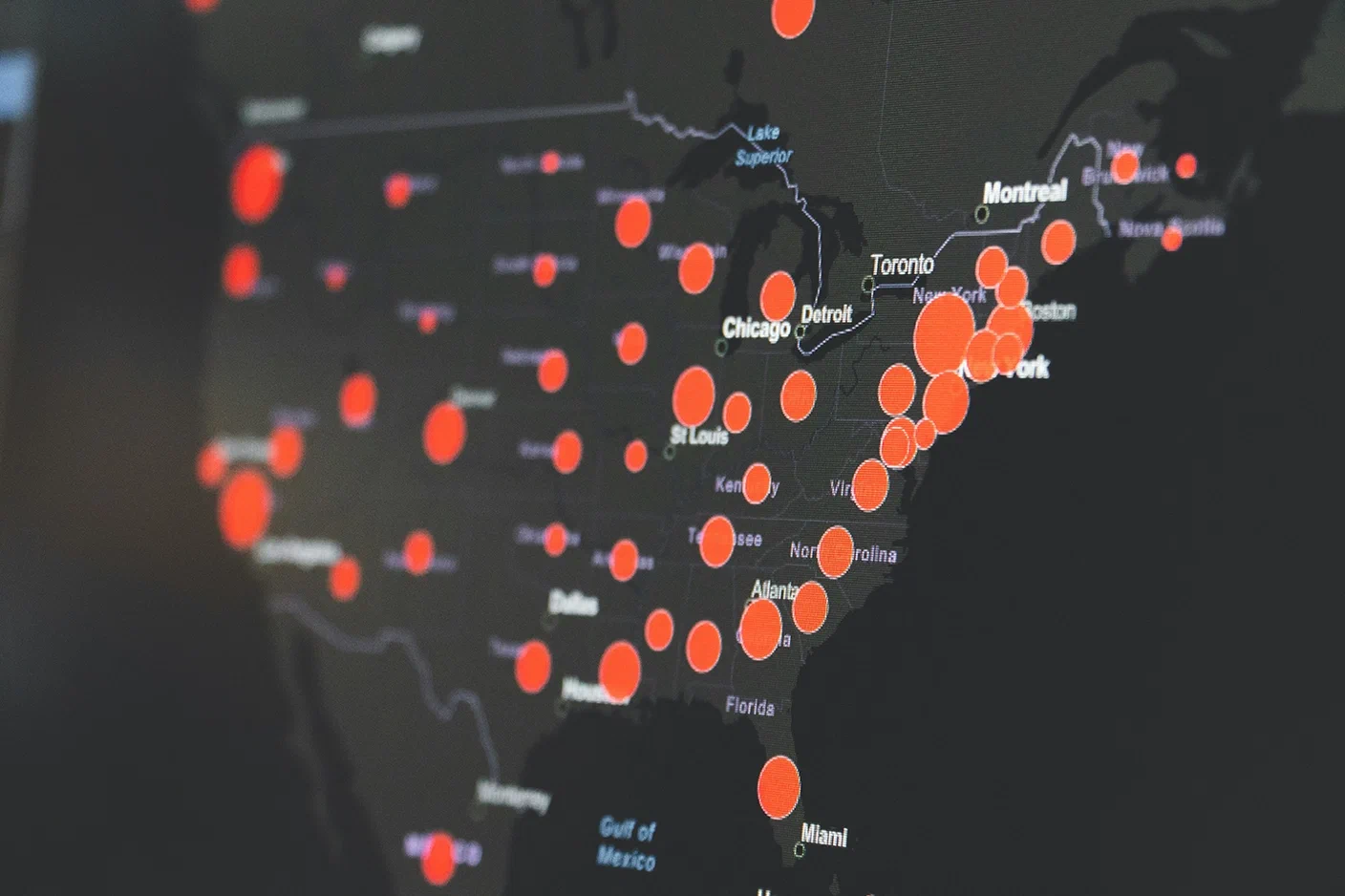Map of the USA. Map of the USA.