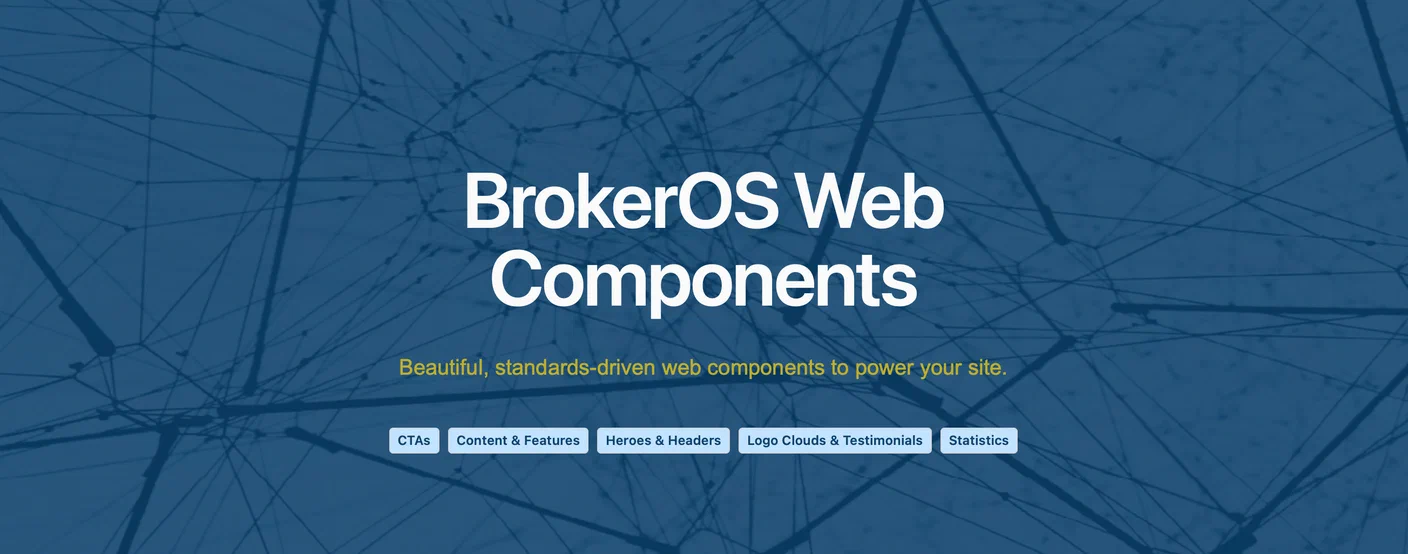 Screenshot of the Compact Brokerage Icon Grid pattern. Screenshot of the Compact Brokerage Icon Grid pattern.