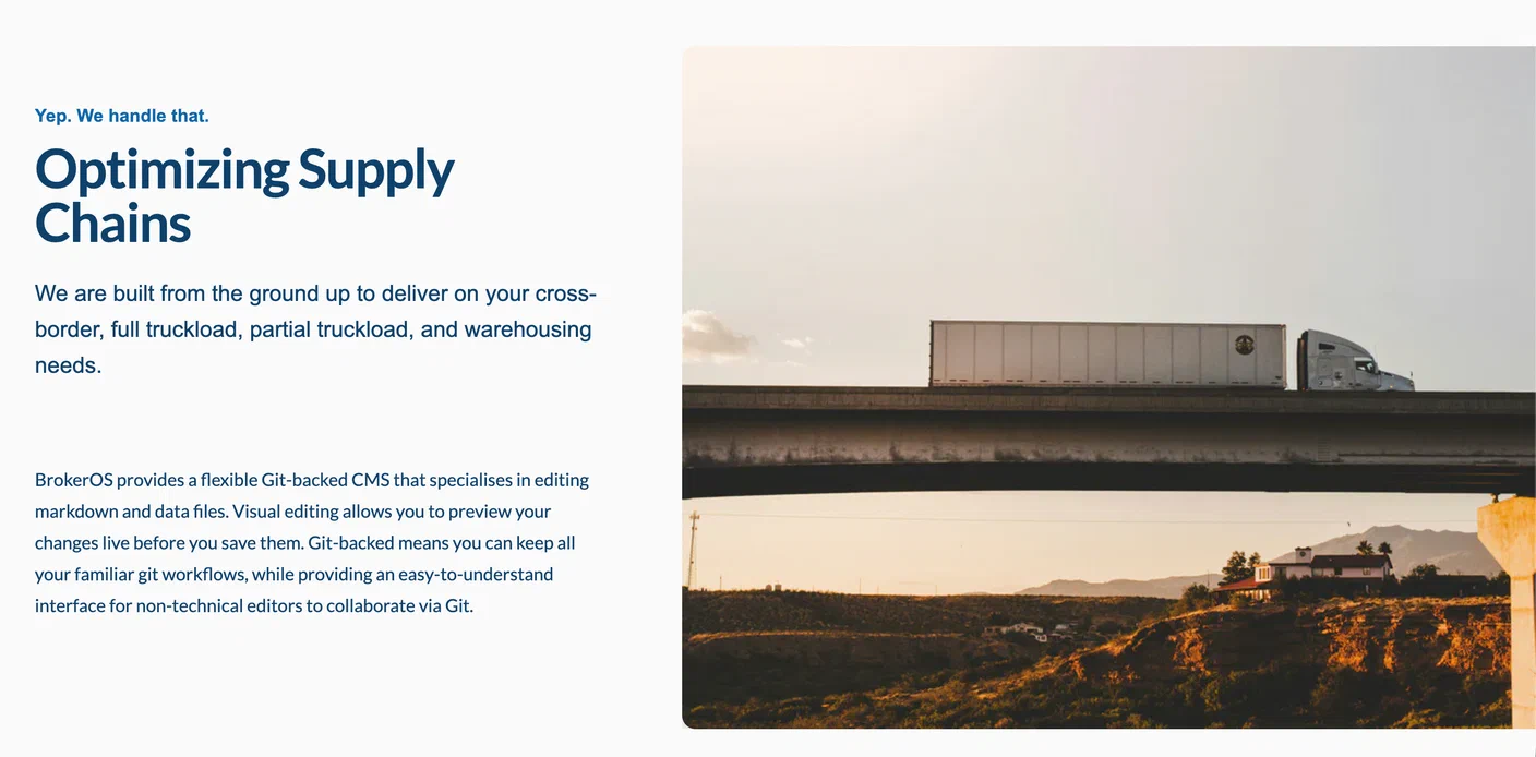 Screenshot of the Sticky Image Content Section pattern. Screenshot of the Sticky Image Content Section pattern.
