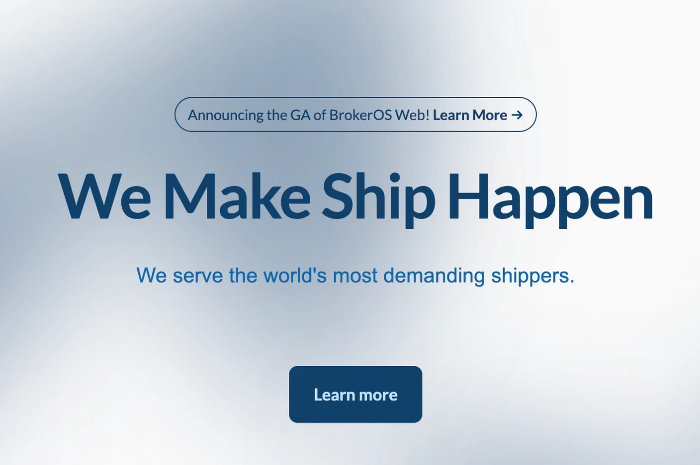 Screenshot of the hero component.