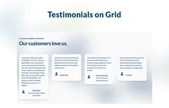 Testimonials Grid logo Testimonials Grid logo