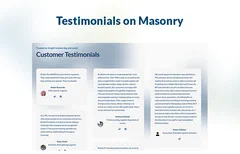 Masonry Testimonials Grid logo Masonry Testimonials Grid logo