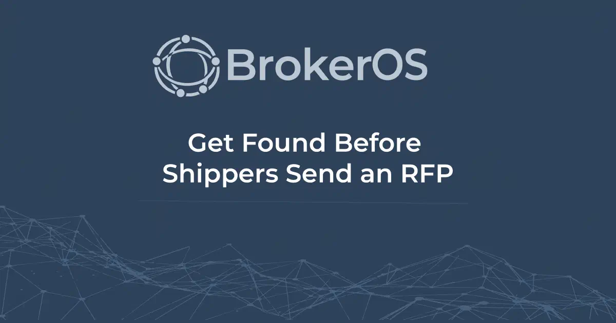 A freight broker website architecture map showing search, content, and AI visibility pathways to shipper leads.