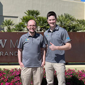 Photo of Forest Wheeler and Luke Hinkel at the TIA Capital Ideas Conference in Phoenix, Arizona.